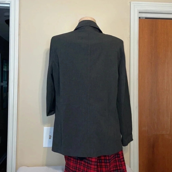 Chicos womens blazer Large 12 jacket charcoal grey stretch classic business work - Picture 4 of 7